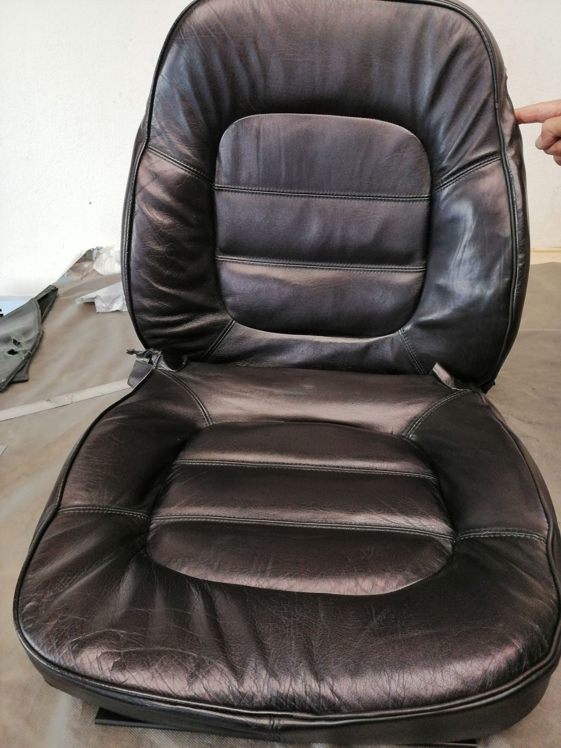 repair of a car leather seat